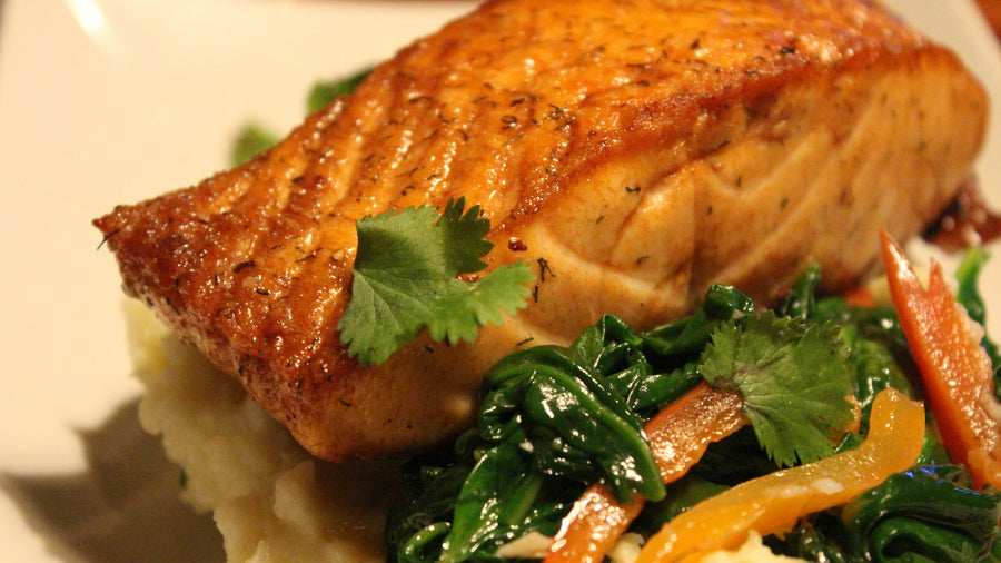 Sweet Pepper Salmon Steak
